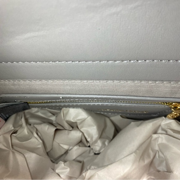 VALENTINO ORLANDI CROSSBODY BAG, Light Gray w/guitar strap - Picture 15 of 16